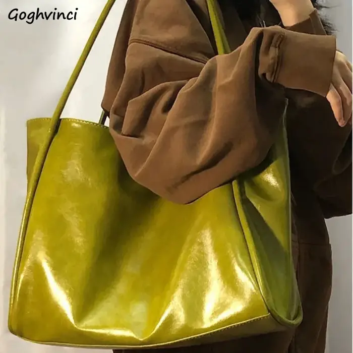 Sacs fourre-tout en cuir PU solide pour femme