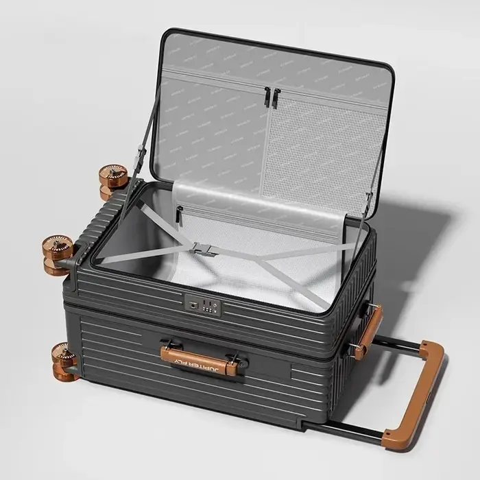 20 24 28 pouces ouverture latérale bagage extensible roulant valise à roulettes