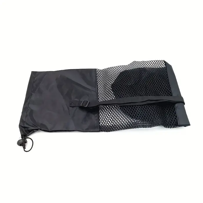 Sac de rangement en maille respirante pour tapis de yoga - Tissu Oxford durable, noir avec bandouliè