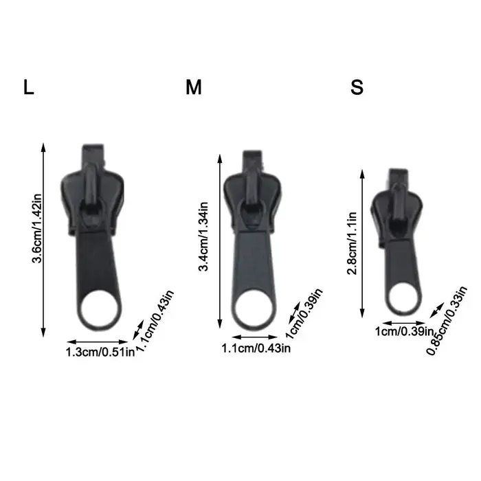 Fermetures à glissière de réparation amovibles