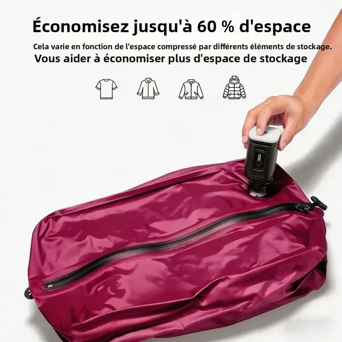 Sacs de rangement sous vide essentiels pour les voyages avec pompe à air