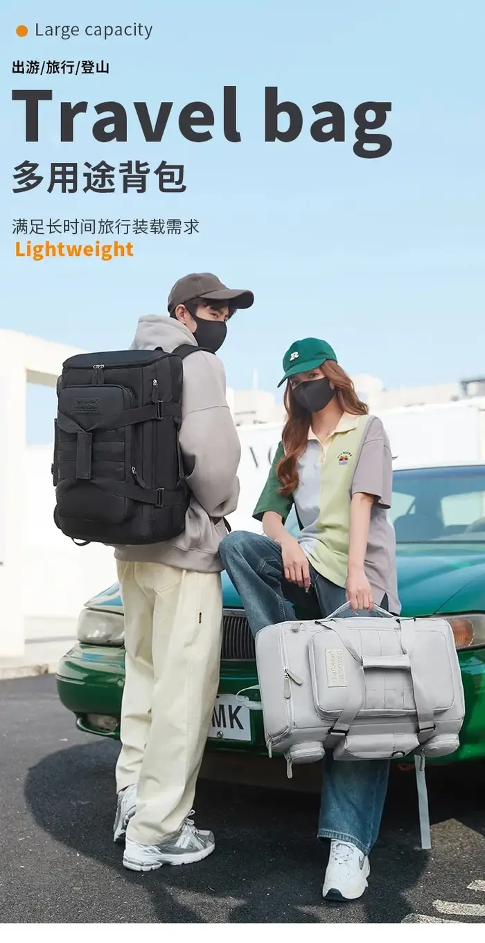 Multi-poches hommes sac à dos pour ordinateur portable voyage grande capacité