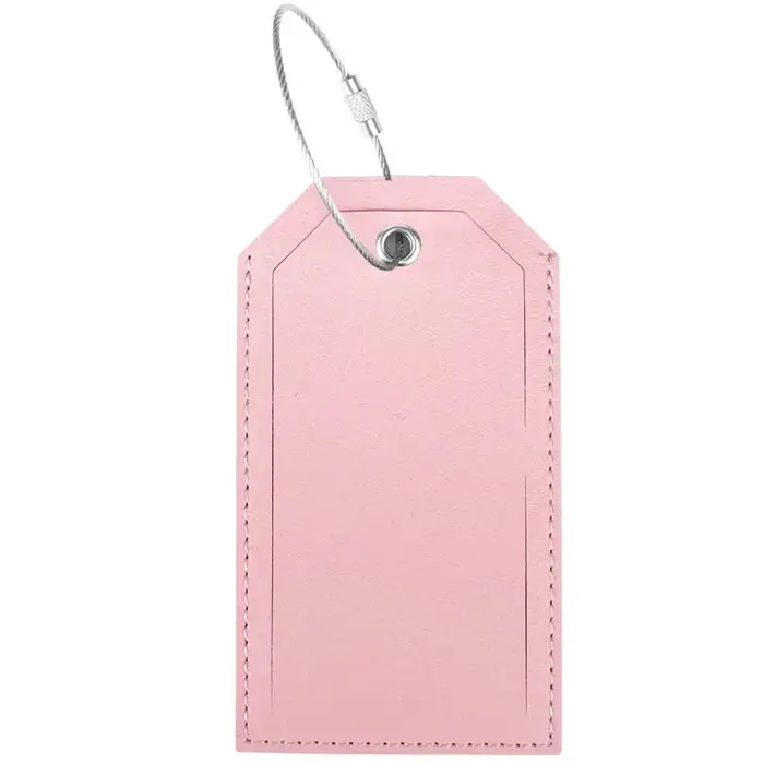 Femmes hommes étiquettes de bagages pour valises accessoires de voyage mode couleur unie en cuir PU valise sac étiquette