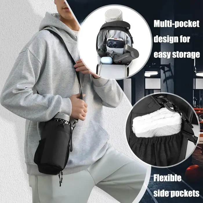 Sac de sport magnétique grande capacité avec poche pour téléphone