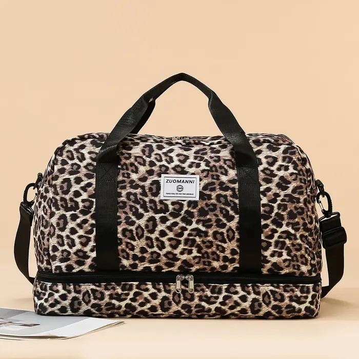 Sac de voyage imprimé léopard