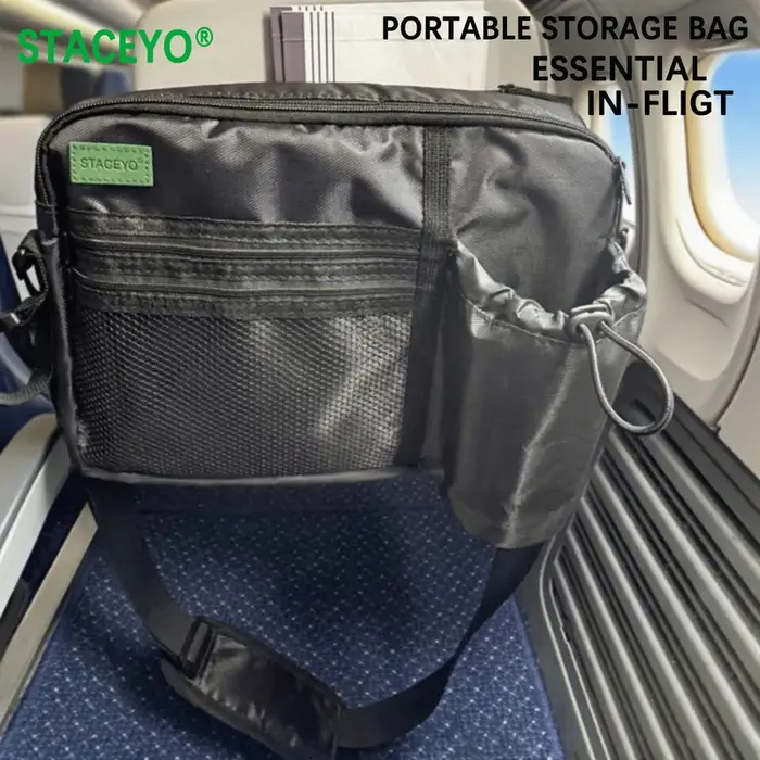 Sac de rangement suspendu pour avion noir