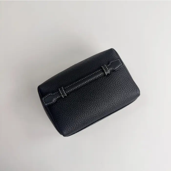 Sac à cosmétiques en cuir véritable pour femmes