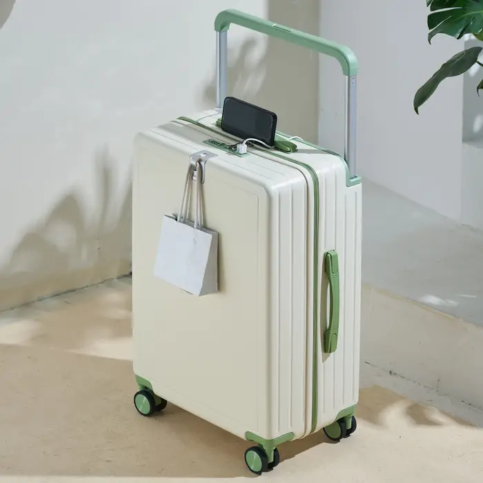 Valise à roulettes large 20 pouces légère pour bagage cabine, valise de voyage multifonctionnelle 24