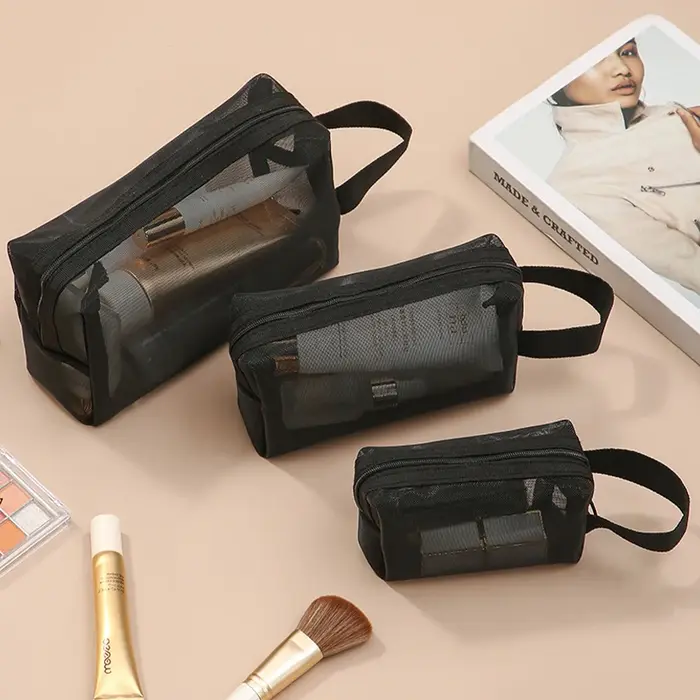 Sac à cosmétiques de voyage à couche noire