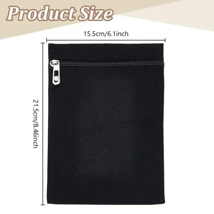 Pochette antivol à coudre avec fermeture éclair, poche latérale sécurisée pour veste, vêtements, man