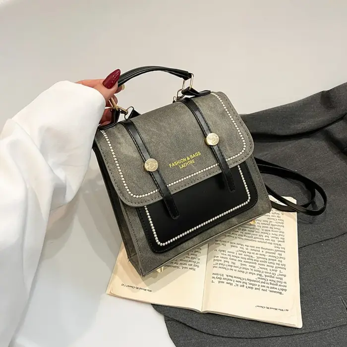 Sac à dos de voyage de style coréen, sac à bandoulière rétro portable multifonction pour femmes et f