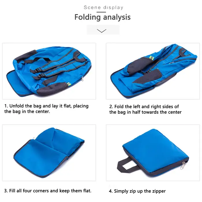 Sac à dos pliable multifonctionnel pour le voyage et les loisirs en plein air