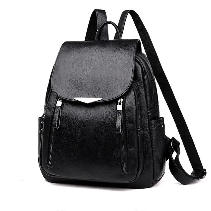 Grand Sac à Dos de Voyage en Cuir PU pour Femme Cartable pour Fille