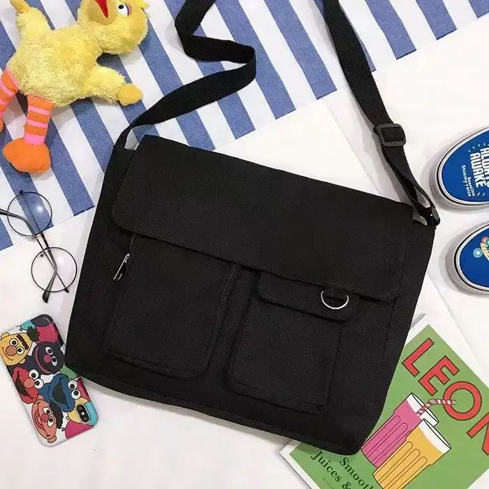 Sac à bandoulière en toile, sac de mode élégant pour jeune femme, sac bandoulière grande capacité po