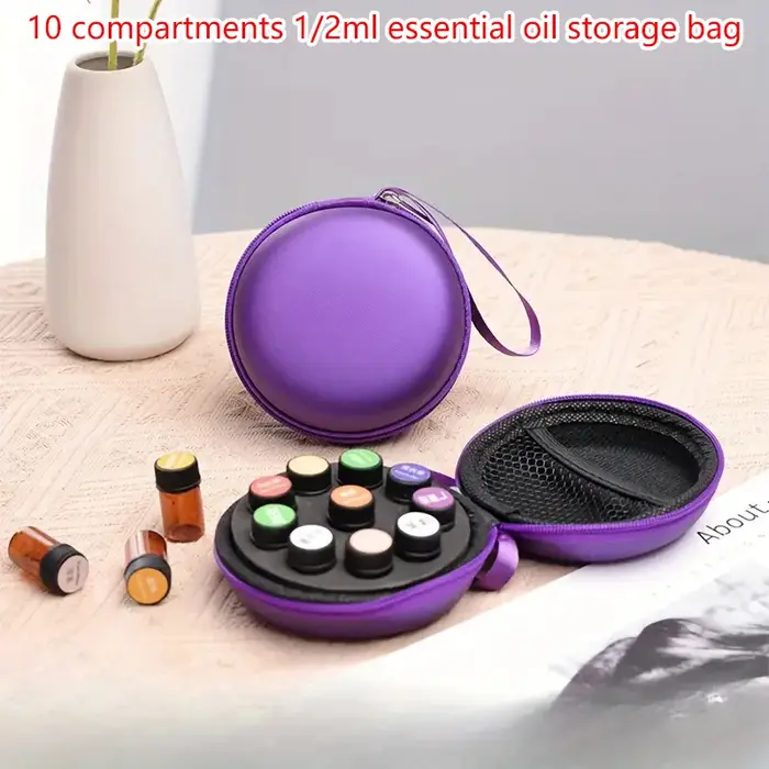 Étui portable en PU pour huiles essentielles 1-2 ml