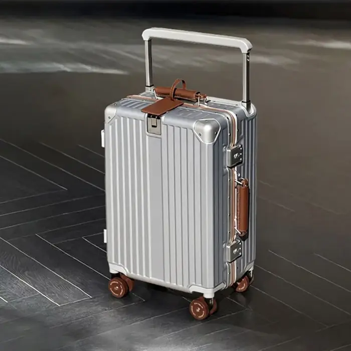 Valise de voyage à poignée large tendance 20/24/26/28 pouces avec porte-gobelet