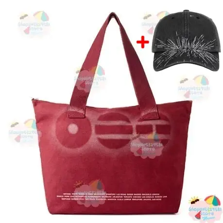 Sac fourre-tout en toile rouge imprimé ARIRANG 2026, style décontracté, sac à bandoulière pour colle