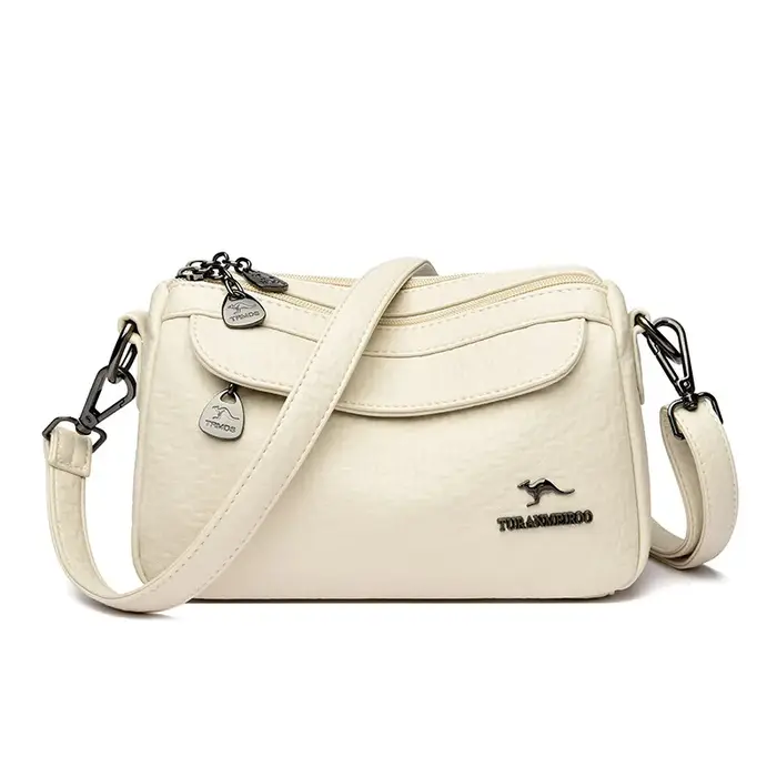Sac bandoulière en cuir souple pour femme