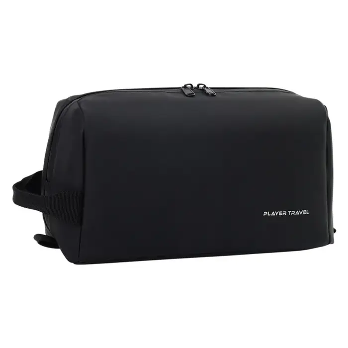 Sac de toilette imperméable pour homme, grande capacité, sac de toilette en PU portable, léger, sépa
