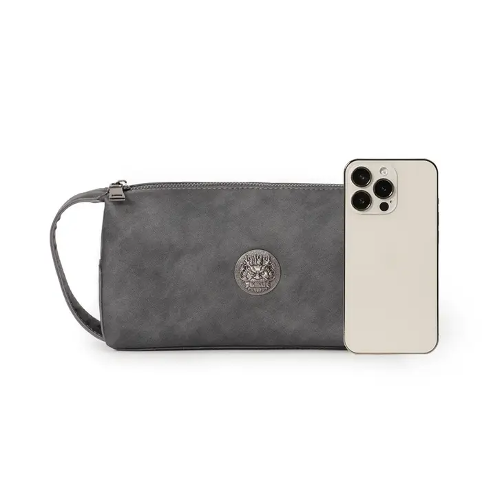 Pochette Homme Tête de Dragon – Sacoche Décontractée en Cuir PU Souple pour Hommes