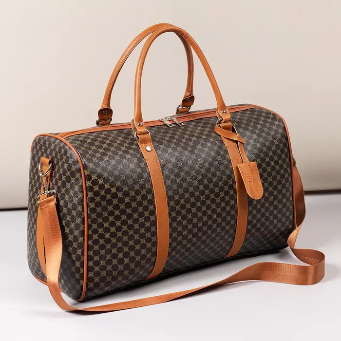 Sac de voyage de couleur foncée à motifs matures et élégants, robuste et durable avec fermeture écla
