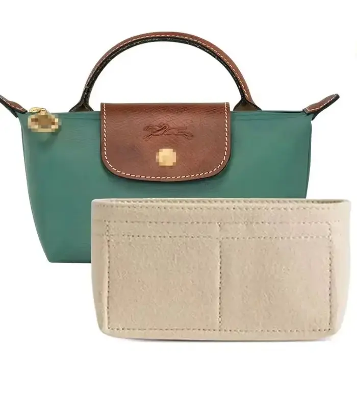 1 pièces multi-poches sac organisateur pour Longchamp Mini sac sac de rangement le sac de doublure feutre sac à main