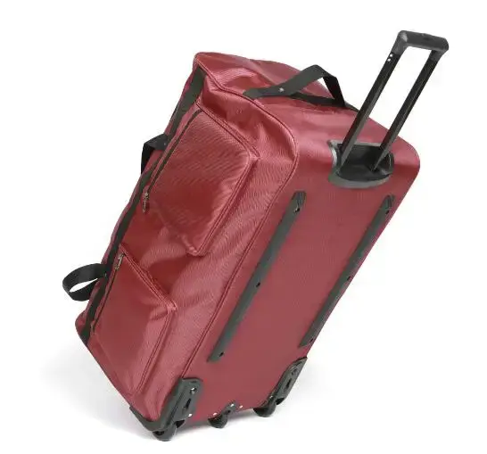 Sac de voyage à roulettes grande capacité 150l en tissu Oxford université robuste pour longs séjours et voyages internationaux bleu noir beige