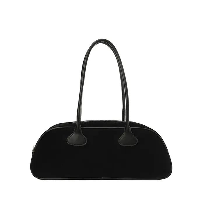 Sac Baguette rectangulaire pour femmes, tendance, fermeture éclair, sous les bras, sac à bandoulière