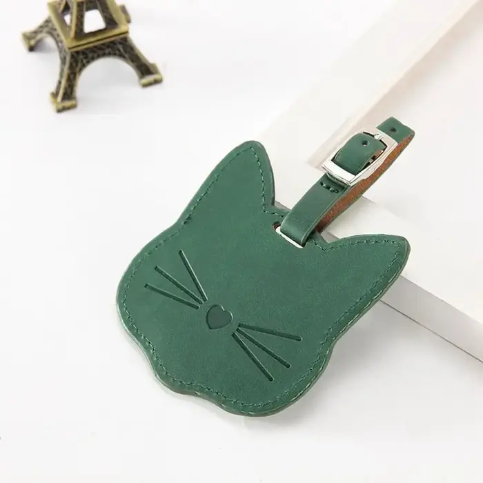 Étiquette de bagage en cuir PU pour voyage