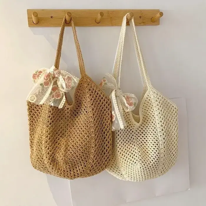 Sac tissé grande capacité pour femme