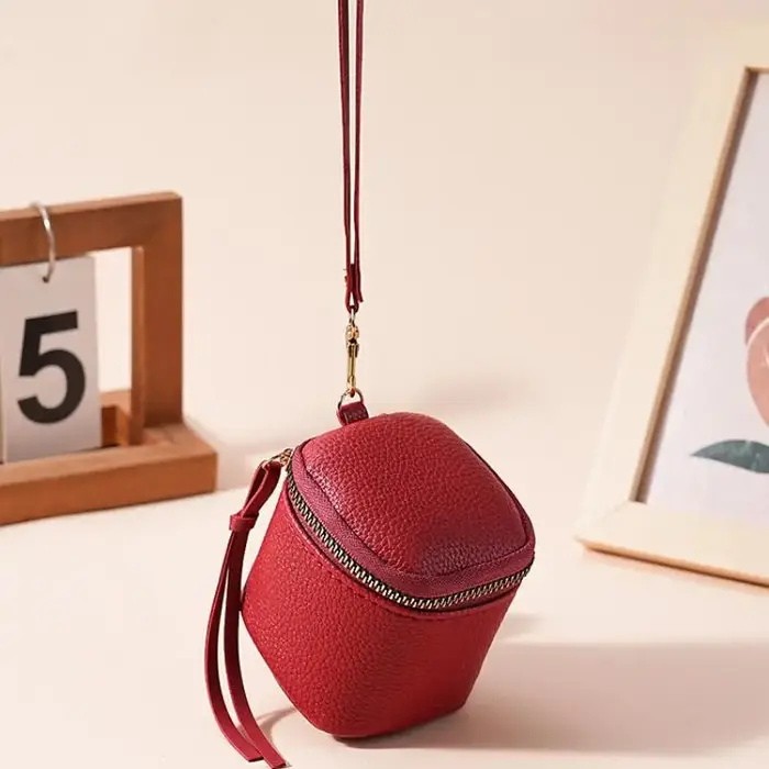 Trousse de maquillage de voyage en cuir vintage, organiseur compact pour sac à main, valise et artic