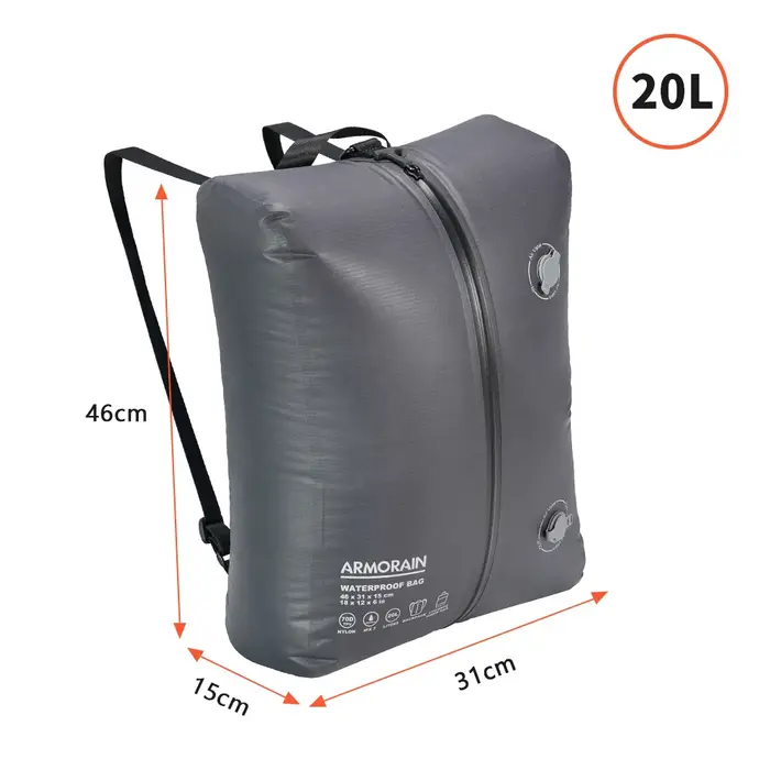 Sac de compression sous vide étanche, sac à dos de rangement, nylon 70D à carreaux, léger, pliable, 