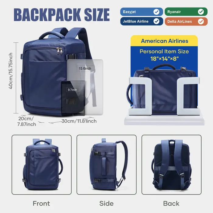 Sac pour homme, sac à dos élégant Ryanair 40x30x20