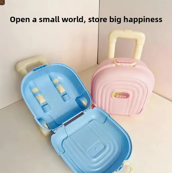 Valise Enfant Extensible Adorable en Plastique à Motifs de Dessins Animés