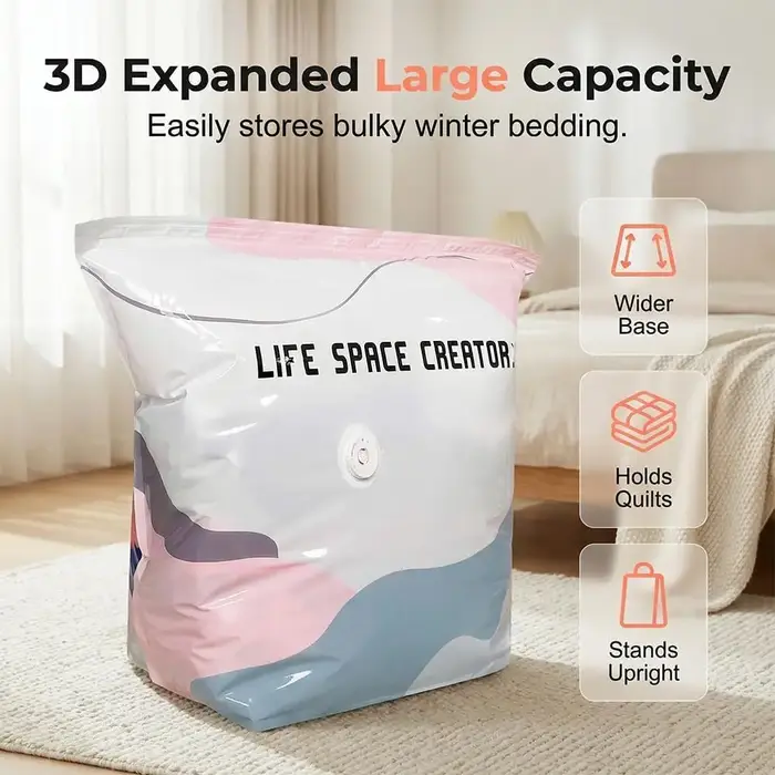 Sacs de rangement sous vide Cube sans pompe 70×50×30cm