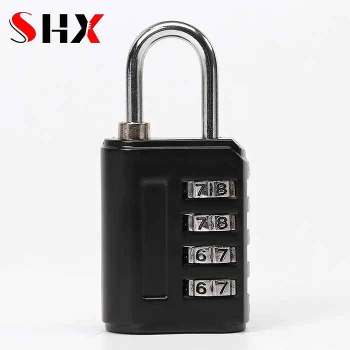 Cadenas à combinaison à code à 4 chiffres en alliage d'aluminium pour valise de voyage