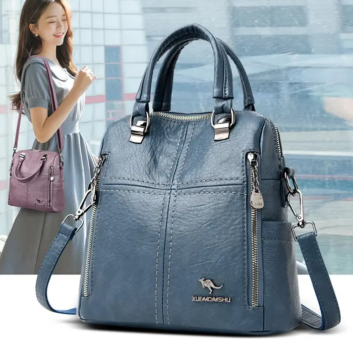 Sac à dos en cuir vintage pour femmes