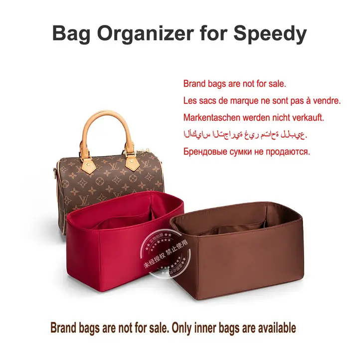 Organisateur de sac en satin de haute qualité pour LV Speedy