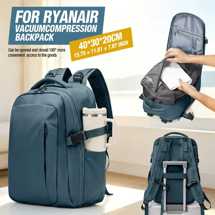 Sac à dos de voyage sous vide 40x30x20 pour cabine Ryanair Wizzair Easyjet, sac à dos de transport p