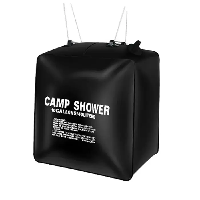 Sac de douche solaire en PVC de 40L avec tube en plastique