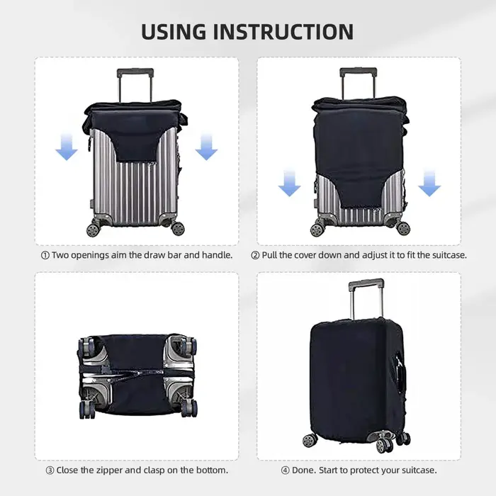 Juste de valise imprimée à rayures vintage