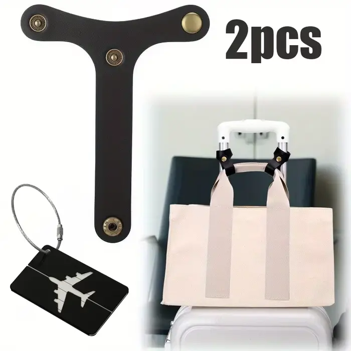 Ensemble d'accessoires de voyage 2 pièces (boucle de bagage + étiquette de bagage) : peut sécuriser