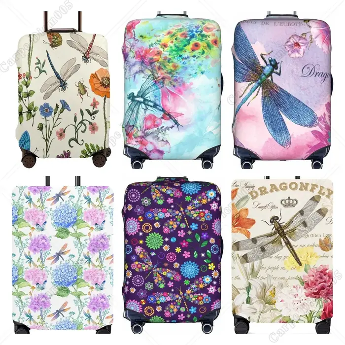 Juste de valise florale libellules