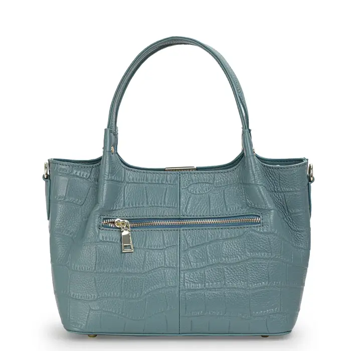 Sac cabas pour femme en cuir véritable motif crocodile
