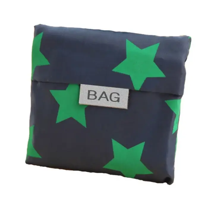 Sac de courses pliable vert imprimé à la mode, pochette pliante, sacs à main pratiques, sacs de rang