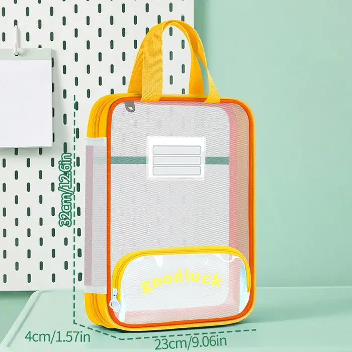 Sac fourre-tout vertical transparent grande capacité