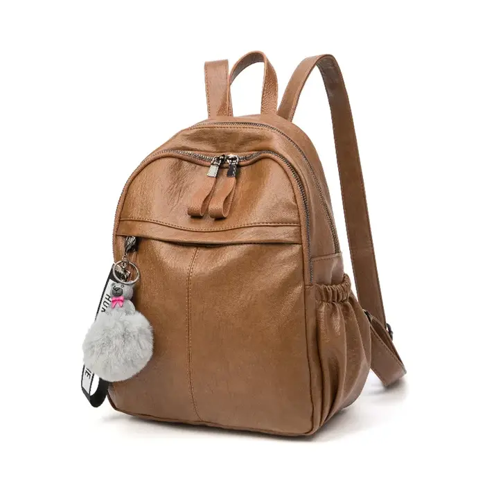 Sacs à dos en cuir véritable pour femmes