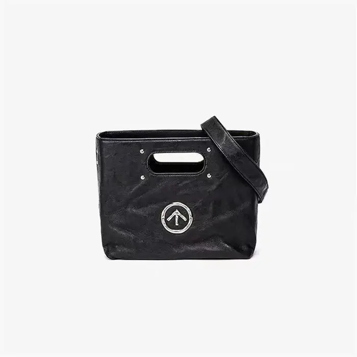 Sac fourre-tout GROTTO en pierre noire, sac à main polyvalent et simple Bigpeace, sac à bandoulière