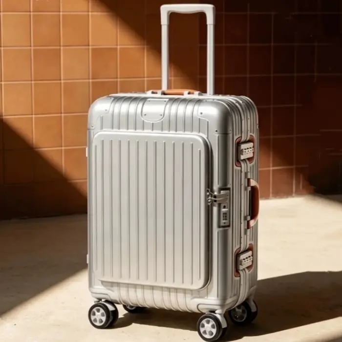 Valise cabine 20 pouces avec poche avant, bagage à roulettes 24/28 pouces avec poche latérale, valise de voyage à roulettes avec serrure TSA