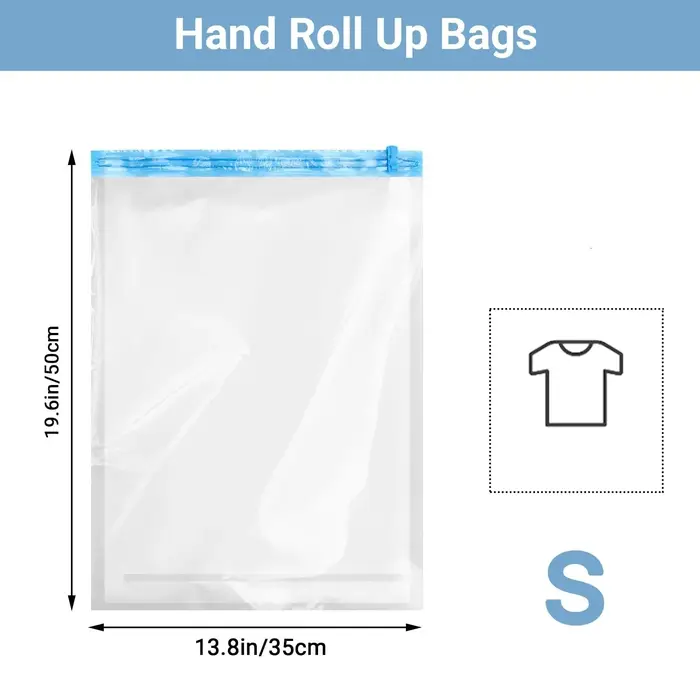 Sacs sous vide réutilisables pour vêtements de voyage, sacs de rangement à Compression enroulable po